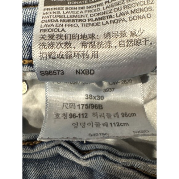 Signature Levi Strauss Jeans Mens W38L30 Blue S37 Slim Straight Stretch Denim - Picture 5 of 9